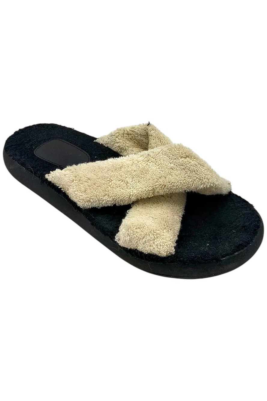 Ancient Greek Women's Thais Comfort Sandals Black/White - Medium